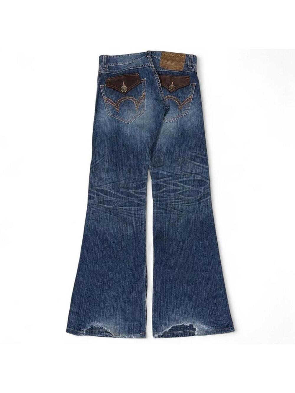 Vintage EDWIN 503 Blue trip flap Pocket Flared Bootcut style